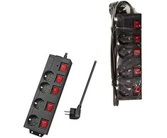 LogiLink 4 gniazda 1.5m juoda | wyłącznik