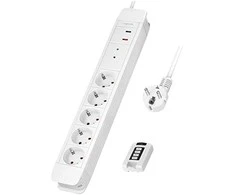 LogiLink 5 gniazd 1.5m balta | pilot
