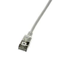 LogiLink LogiLink Patchkabel CAT6A STP TPE SlimLine grau 0,5m