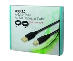 LOGILINK UA0264 LOGILINK – USB 2.0 AM/BMAaktyvus kartotuvo kabelis, 10 m