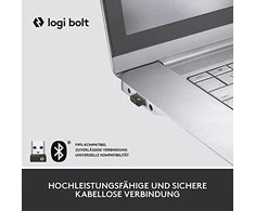 LOGITECH Lift verslui Vertikali pelė ergonomiškas 6 mygtukai belaidis Bluetooth 2.4 GHz Bolt USB imtuvas off-baltas