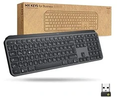 Belaidė klaviatūra Logitech MX Keys verslui/ Key Illumination, Silent Keys with Perfect Stroke, Logi Bolt, Bluetooth, Rechargeable, Windows/Mac/Chrome/Linux/DE išdėstymas