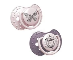 LOVI 22/871 Dinaminis silikoninis čiulptukas 6-18 m 2vnt Botanic Girl