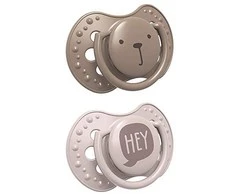 LOVI silikoninis dinaminis čiulptukas HEY GIRL, 6-18m, 2 vnt, ruda, 22/887merg