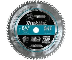 Makita T.C.T. pjūklas MAKBLADE PLUS 165X1.9X20mm 10° T64 B-56518 T.C.T • 165 x20 mm • T64 • 10° • Medienai