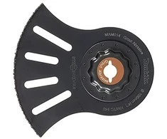 Makita Multitool segmentiniai ašmenys 100mm B-66547 Starlock Max • 40G • TC / HM RIFF • MAM014 • cemento skiediniui, plytelių glaistui, stiklo pluoštui pašalinti