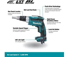 Makita DFS250Z Akumuliatorinis suktuvas, 18 V, Be akumuliatorių ir kroviklio!
