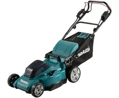 Makita DLM481Z akumuliatorinė vejapjovė 2x18V, 48cm, savaeigė, 4 viename (pjovimas/rinkimas/mulčiavimas/galinis išmetimas), 27,1kg, plastikinis korpusas, be akumuliatorinio ir krovinio