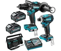 Makita DK0114G201 XGT Akumuliatorinių įrankių komplektas HP001G + TD001G + DC40RA + BL4040x2 + ADP10 + TOOLBAG (2 vnt Combo)