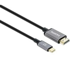 USB kabelis Manhattan USB-C - HDMI 1 m Juodas (153591)