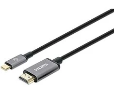 Kabelis USB Manhattan USB-C - HDMI 1 m Juodas (153591)