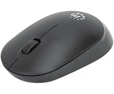 MANHATTAN Performance III Wireless Optinė USB Pelė, USB-A Nano Receiver, 3 mygtukai su ratuku, 1000 dpi, Ambidextrous, Juodas, 190145