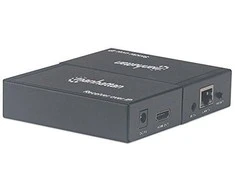 Intracom MANHATTAN 1080p HDMI per IP plėtiklio rinkinys Prailgina 1080p signalą iki 120m su jungikliu ir vienu Ethernet kabeliu IR palaikymas Juodas