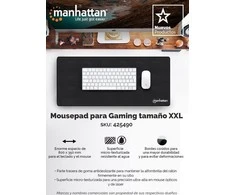 Intracom MANHATTAN XXL Pelės kilimėlis žaidimai Vanduo atsparus 800x350mm 32x14 in. Paviršiaus susiūtos briaunos Juodas