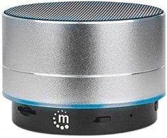 MANHATTAN Metallic LED-Bluetooth-kolonėlė buntes Licht Bedienelemente USB-A-Port MicroSD-Kartenslot 3.5mm-Klinkenbuchse sidabrinis