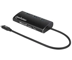 Adapteris USB Manhattan MANHATTAN USB -C 3.2 Gen 1-Adapteris,HDMI,USB,USB-C-PD,RJ45,SD