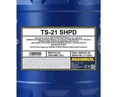 Mannol Alyva TS-21 SHPD 10W/30 varikliams 20 L