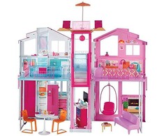 BARBIE barbės namas Malibu (3 aukštų), DLY32