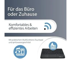 MediaRange Belaidė klaviatūra 64 Tasten Touchpad DE juodas