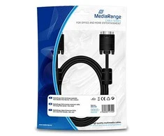 MEDIARANGE MRCS148 - 1.8 m - VGA (D-Sub) - VGA (D-Sub) - Male - Female - Juodas
