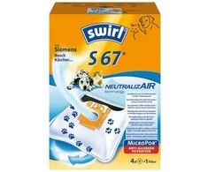 3M Maišelis do odkurzacza Melitta vacuum cleaner bags S67 NeutralizeAir Žalias* (4 bags + 1 filter, for Siemens, Bosch)