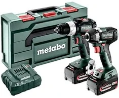 METABO.Rinkinys COMBO 18V 2.9.3 (BS 18 LT BL + SSW 18 LT 300 BL) 2x5,2Ah METABOX