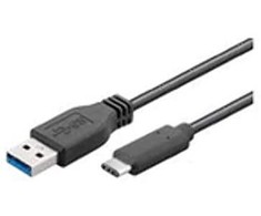 USB kabelis MicroConnect USB-A - USB-C 0,5 m Juodas (USB3.1CA05)