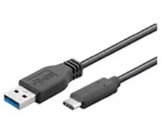 USB kabelis MicroConnect USB-A - USB-C 0,5 m Juodas (USB3.1CA05)