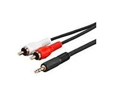 Kabelis MicroConnect Jack 3.5mm - RCA (Cinch) x2 10m juoda (AUDLC10G)