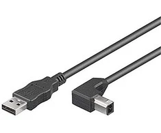USB kabelis MicroConnect USB-A - USB-B 3 m Juodas (USBB3ANGLED)
