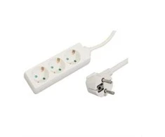 MicroConnect 3 gniazda, 3m, balta