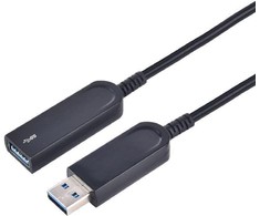 Kabelis USB MicroConnect USB-A - USB-A 20 m Juodas (USB3.0AAF20AOP)
