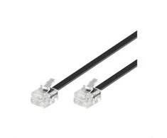 MicroConnect RJ- 11 / RJ- 11 (M / M) 15m Juodas (MK191)