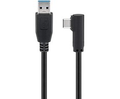 USB kabelis MicroConnect USB-A - USB-C 0,5 m juodas (USB3.1CA05A)