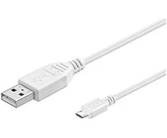 MicroConnect Mikro USB laidas, Baltas, 5m