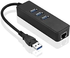 HUB USB MicroConnect 1x RJ-45 + 3x USB-A 3.0 (MC-USB3.0HUBWETH)