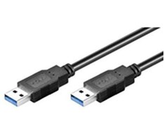 USB kabelis MicroConnect USB-A - USB-A 0,5 m Juodas (USB3.0AA05B)