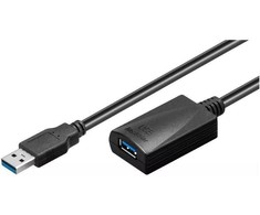 USB kabelis MicroConnect USB-A - USB-A 15 m Juodas (USB3.0AAF15A)