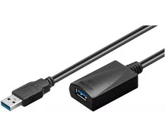 USB kabelis MicroConnect USB-A - USB-A 15 m Juodas (USB3.0AAF15A)