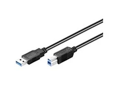 USB kabelis MicroConnect USB-A - USB-B 0,5 m Juodas (USB3.0AB05B)