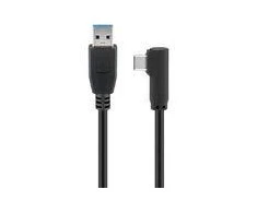 USB kabelis MicroConnect USB-A - USB-C 1 m Juodas (USB3.1CA1A)