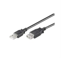 USB kabelis MicroConnect USB-A - USB-A 3 m Juodas (USBAAF3B)