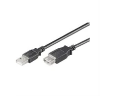 USB kabelis MicroConnect USB-A - USB-A 3 m Juodas (USBAAF3B)
