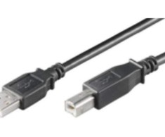 Kabelis USB MicroConnect USB-A - USB-B 1 m Juodas (USBAB1B)