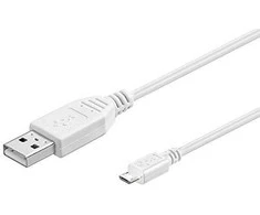 „MicroConnect“ USB A į USB Micro B, 2.0 versija, Baltas, 0,3 m USB2.0 A -