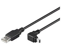 USB laidas MicroConnect USB-A - miniUSB 1,8 m juodas (USBMB52A)