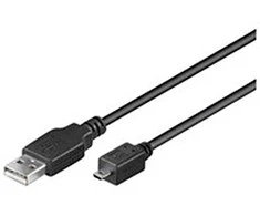USB kabelis MicroConnect USB-A - miniUSB 1,8 m juodasis (USBMB82)