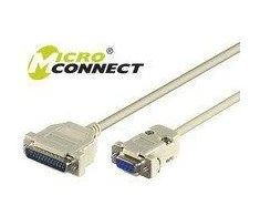 MicroConnect „Microconnect“ modemo kabelis DB9-DB25 (3M) tinklo kabelis, juodas