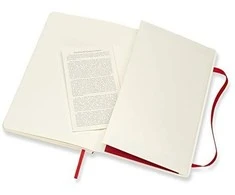 Moleskine srl Užrašų knygutė Moleskine Classic 13x21cm, linijomis, minkštu viršeliu, raudonos spalvos