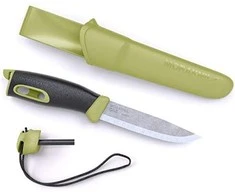 Morakniv Stovyklavimo peilis su ugnies skeltuvu Companion spark (S), 104mm, žalias
